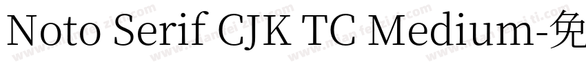 Noto Serif CJK TC Medium字体转换